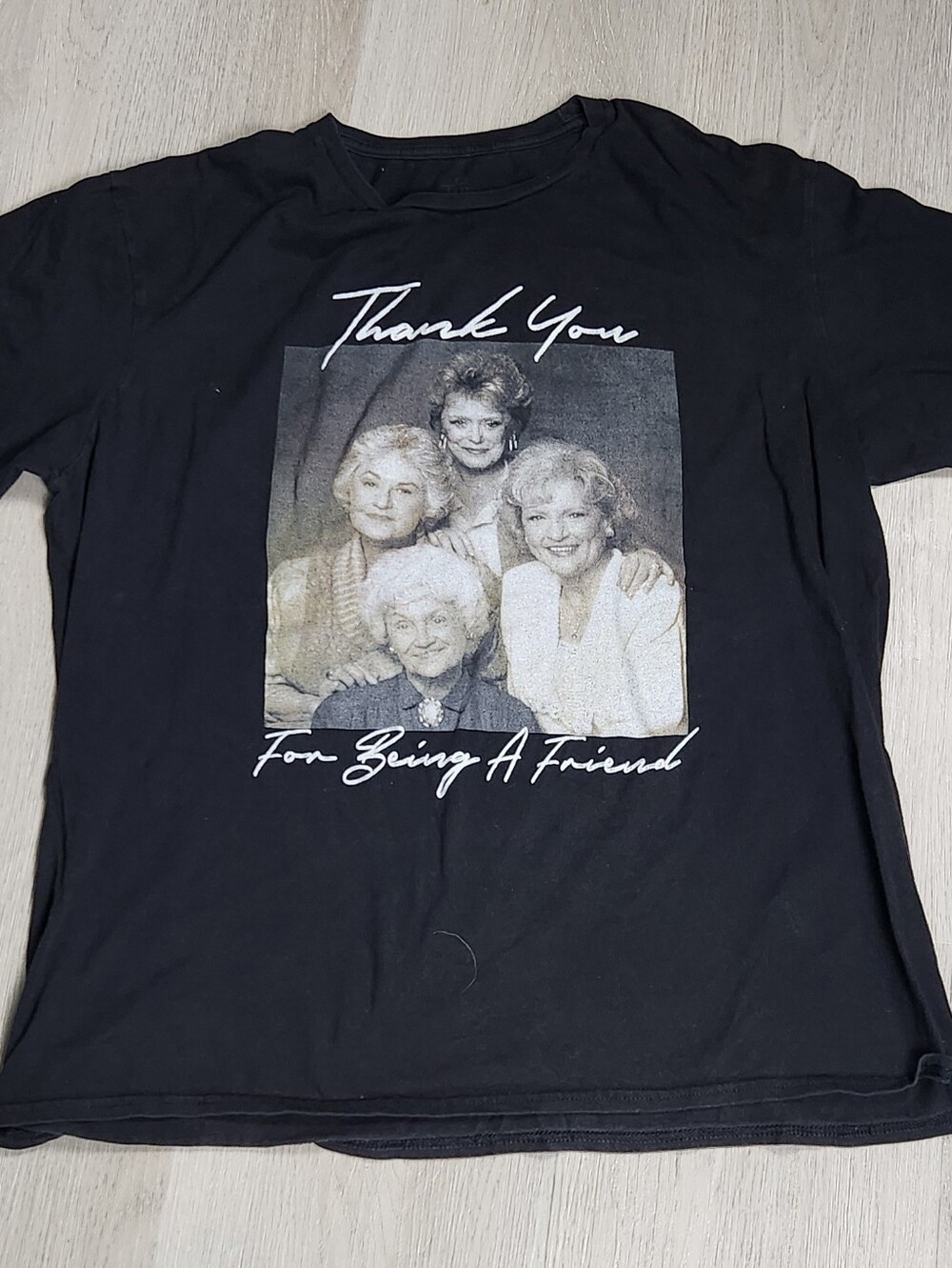 Golden Girls Thank You For Being A Friend Graphic T Shirt Black  Retro Mens XL